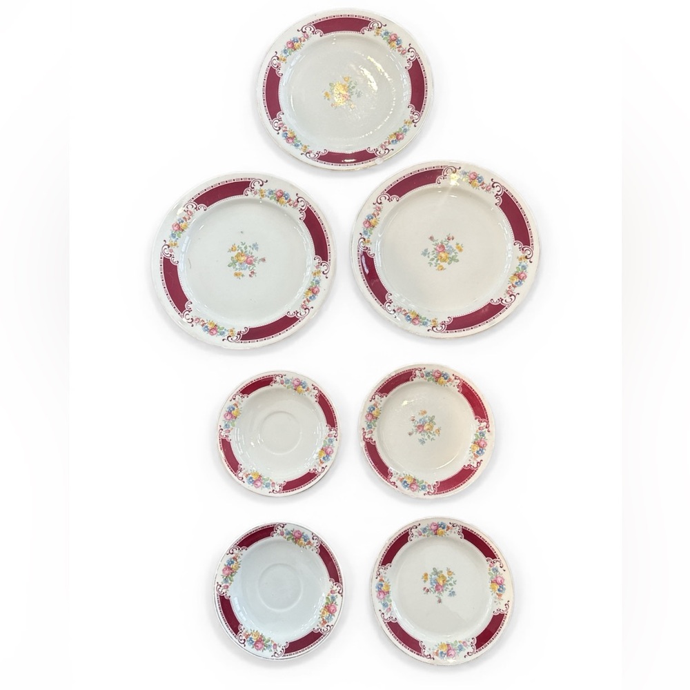 Majestic by Home Laughlin mixed floral china set